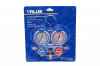 Коллектор VALUE VMG-2 R410a-B (R22, 134a, 410, 407c) шланги в комплекте на блистере